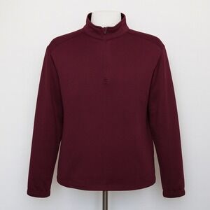 Callaway Mens Pullover Size XL Burgundy Quarter‎ Zip Golf Training Athleisure